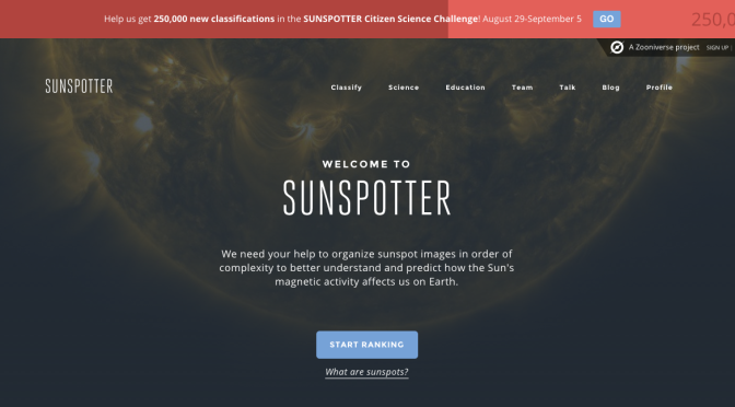 Sunspotter Citizen Science Challenge: 29th August – 6th September
